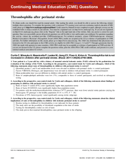 Thrombophilia after perinatal stroke