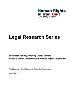 The Death Penalty for Drug Crimes