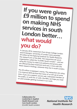 If you were given &pound;9 million to spend on making NHS services in