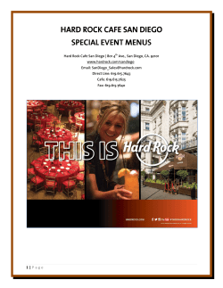 hard rock cafe san diego official food of rock event menus