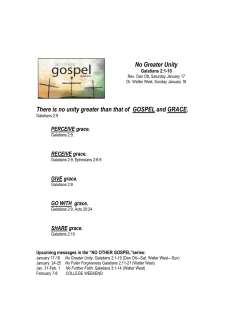 No Greater Unity There is no unity greater than that of GOSPEL and