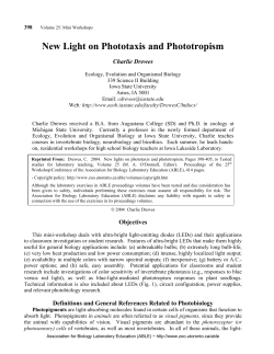New Light on Phototaxis and Phototropism