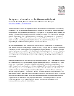 Background Information on the Akwesasne Mohawk