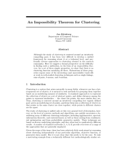 An Impossibility Theorem for Clustering