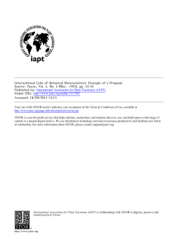Example of a Proposal - International Association for Plant Taxonomy