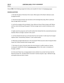 ENG 4C CHRISTMAS CAROL: STAVE 4 ASSIGNMENT Wilson