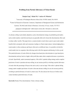 Profiting from Partial Allowance of Ticket Resale