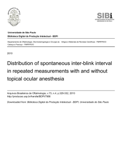 Distribution of spontaneous inter-blink interval in