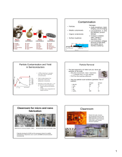 Contamination Cleanroom - UTK-EECS