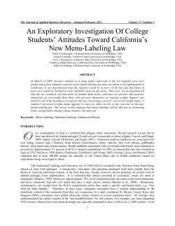 An Exploratory Investigation Of College Students` Attitudes Toward