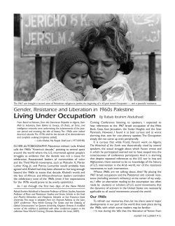 Gender, Resistance and Liberation in 1960s Palestine