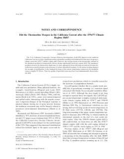 Did the Thermocline Deepen in the California Current after