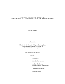 Between Feminism and Femininity: Shifting Cultural