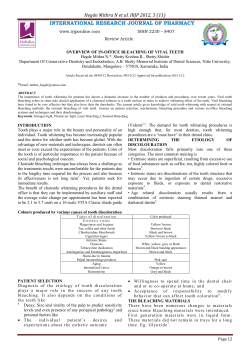 overview of in-office bleaching of vital teeth