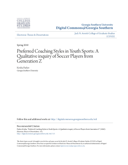 Preferred Coaching Styles in Youth Sports: A Qualitative inquiry of