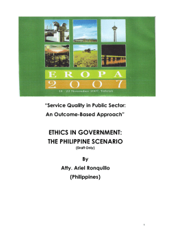 Service Quality in Public Sector: An Outcome