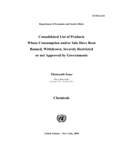 Consolidated List of Products Whose Consumption and