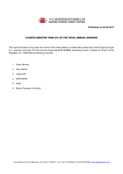 Published on 03.04.2017 CLIENTS GREATER THAN 5% OF THE