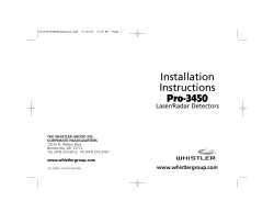 Installation Instructions Pro-3450