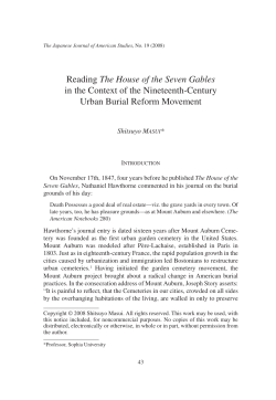 Reading The House of the Seven Gables in the Context of the
