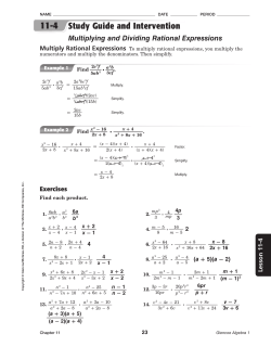 Study Guide and Intervention
