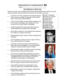presidents worksheet 62 scandals (#35-44)