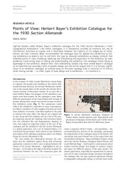 Herbert Bayer`s Exhibition Catalogue for the 1930 Section Allemande