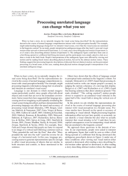 Processing unrelated language can change what