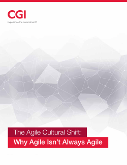 The Agile Cultural Shift: Why Agile Isn`t Always Agile