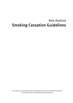 New Zealand Smoking Cessation Guidelines
