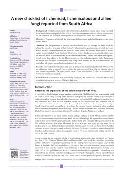 A new checklist of lichenised, lichenicolous and allied