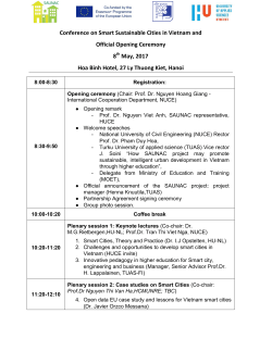 Conference on Smart Sustainable Cities in Vietnam and