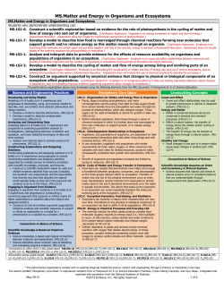 MS.Matter and Energy in Organisms and Ecosystems