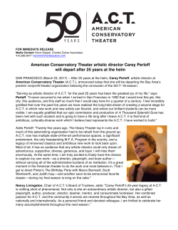 Carey Perloff to Depart as Artistic Director of A.C.T. After 25 Years at