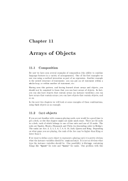 Arrays of Objects