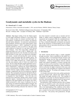 Geodynamic and metabolic cycles in the Hadean