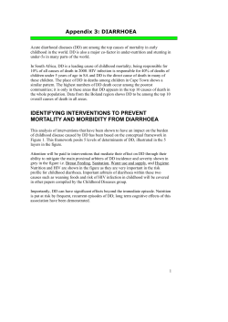 CHILDHOOD DISEASES &ndash; DIARRHOEA