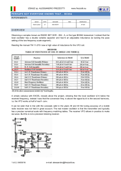perhaps not everyone knows that&hellip; bc654 riferimenti overview