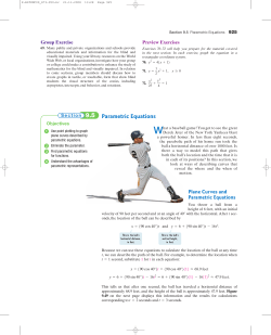 9.5 Parametric Equations - Miami Beach Senior High School