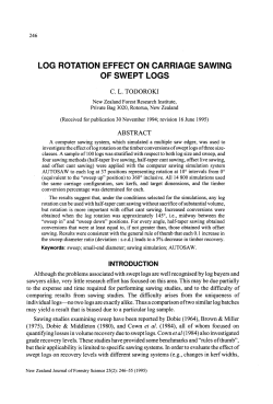 log rotation effect on carriage sawing of swept logs