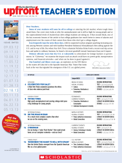 teacherls edition - Upfront Magazine