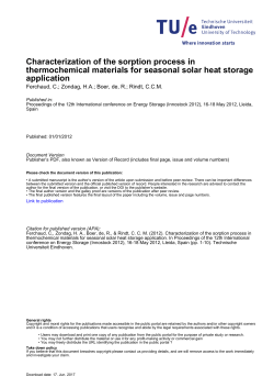 Characterization of the sorption process in thermochemical