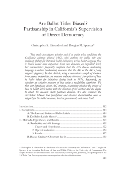 Are Ballot Titles Biased? Partisanship in