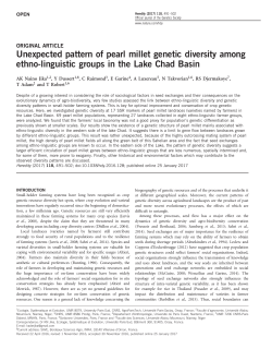 Unexpected pattern of pearl millet genetic diversity among