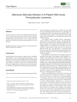 Alternaria Alternata Infection in A Patient With Acute Promyelocytic