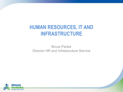 Human Resources and Infrastructure Brenda Hadley