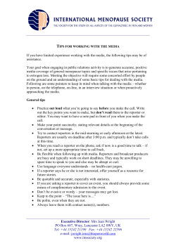 29th April 2003 - International Menopause Society