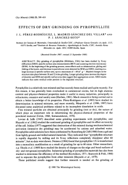 effects of dry grinding on pyrophyllite
