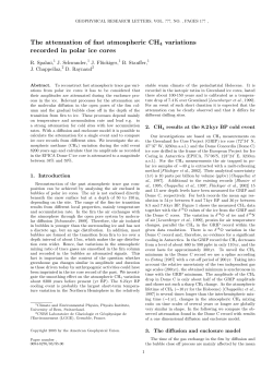 The attenuation of fast atmospheric CH4 variations recorded in polar