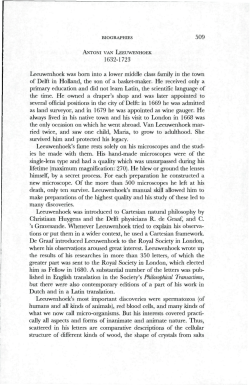 Leeuwenhoek, Antoni van